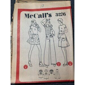 McCalls 3276 Vintage Sewing Pattern Womens Dress Pants Size 10 1972